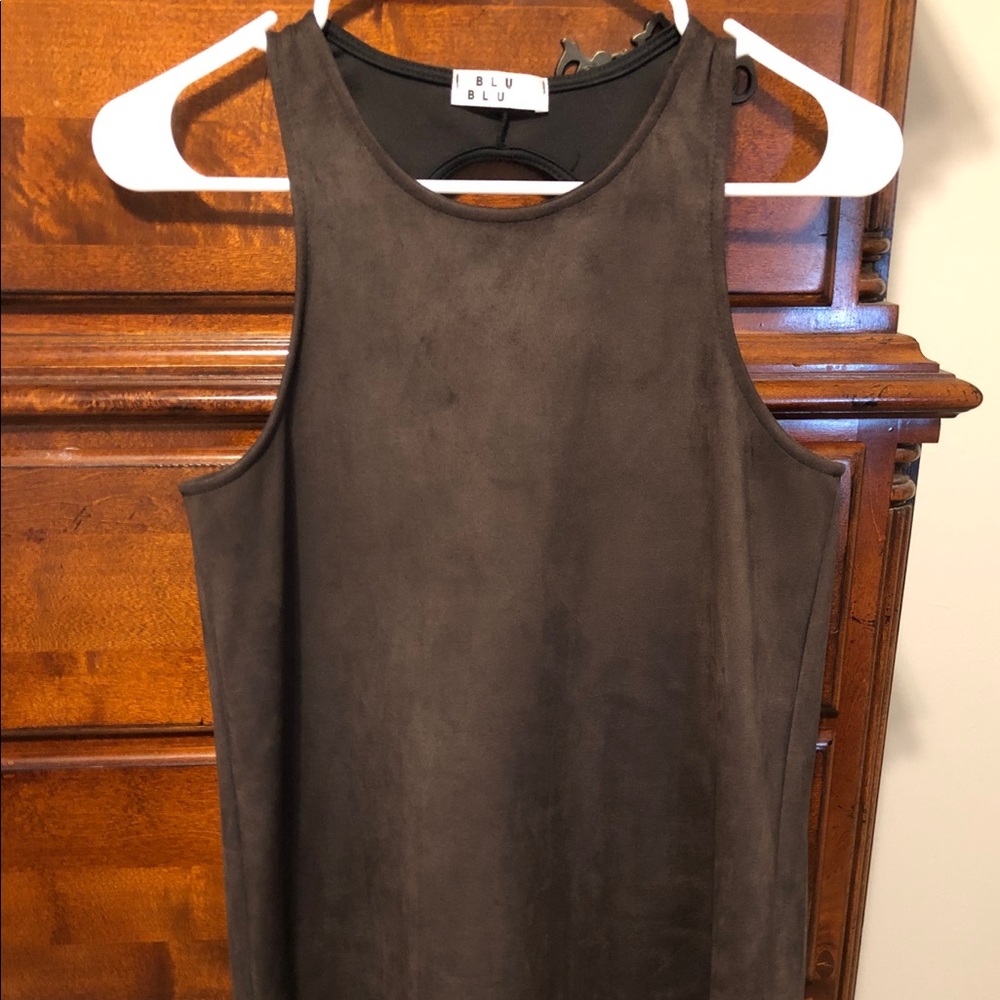 Brown Suede Dress